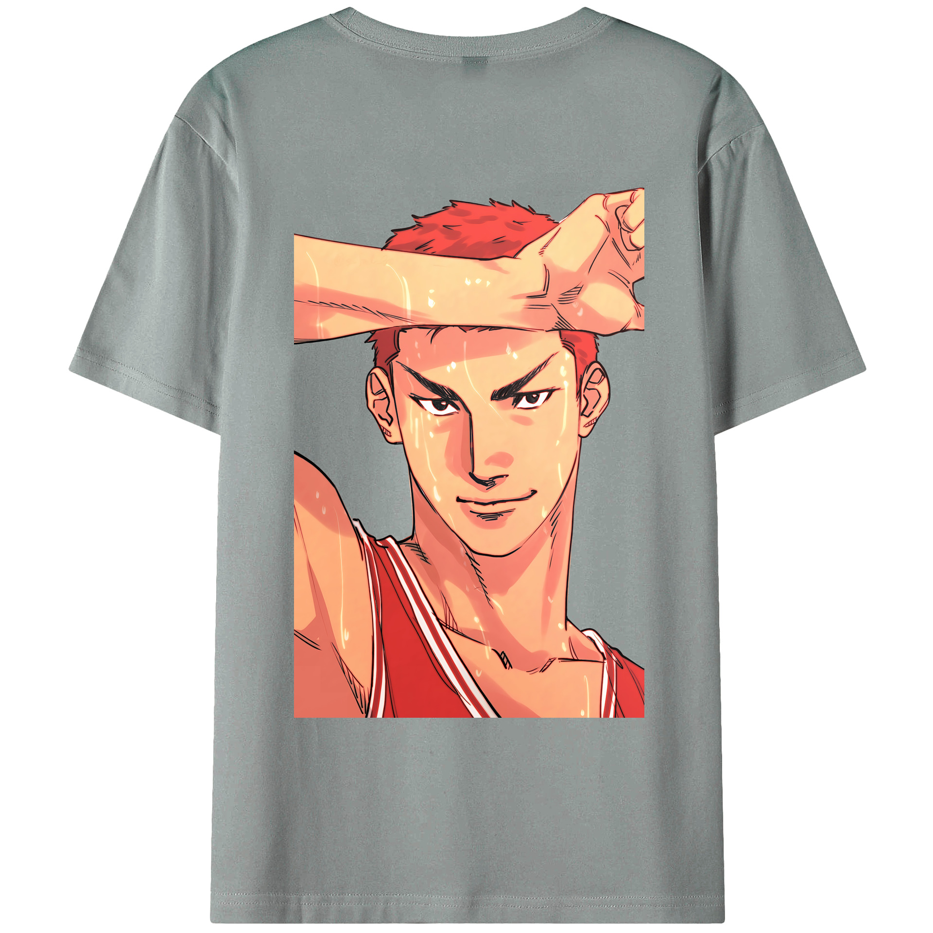 （画像用） SLAM DUNK／スラムダンク 綿100％ メンズ半袖Tシャツ（バックプリント） 通気性
